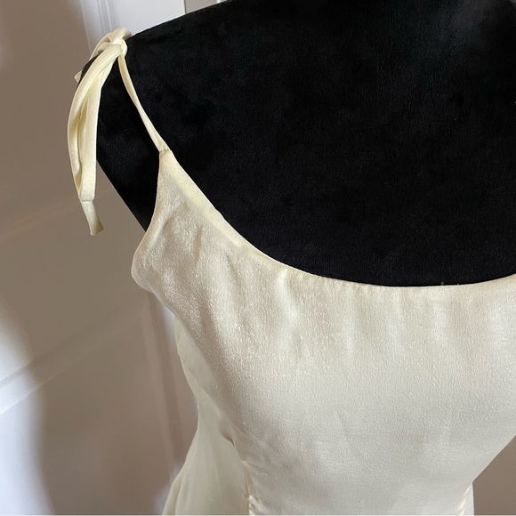 Nasty Gal Collection Cream Strap Low Back Slip Satin Lined Mini Dress NWT Size 2 - Picture 7 of 12